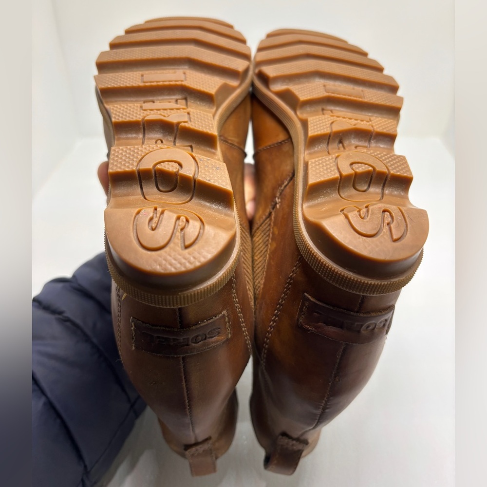 Sorel NL3022 Leather Chelsea Boots Brown Waterproof Lug Sole Women’s 10.5 - Picture 10 of 15